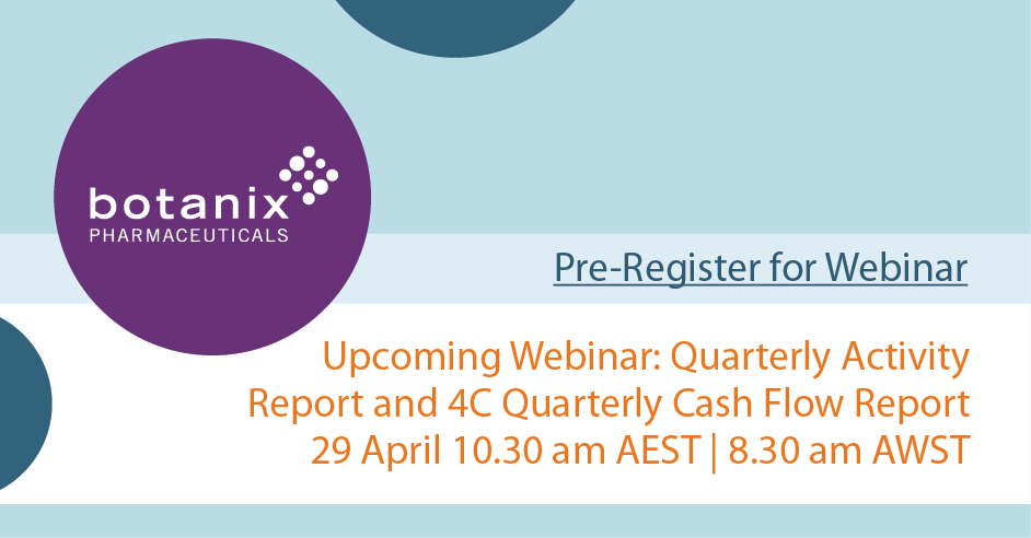 Quarterly Update Webinar 29 April | Registration Open